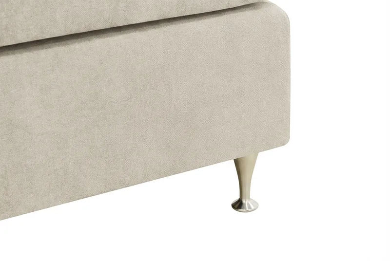 Hilton Premium komplett sengepakke 180x200 cm kontinentalseng med sengegavl - Beige stoff - Møbler - Senger - Kontinentalsenger