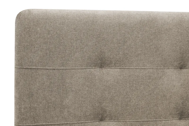 Hilton Premium komplett sengesett 180x200 cm kontinentalseng med sengegavl - Lysebrunt stoff - Møbler - Senger - Kontinentalsenger