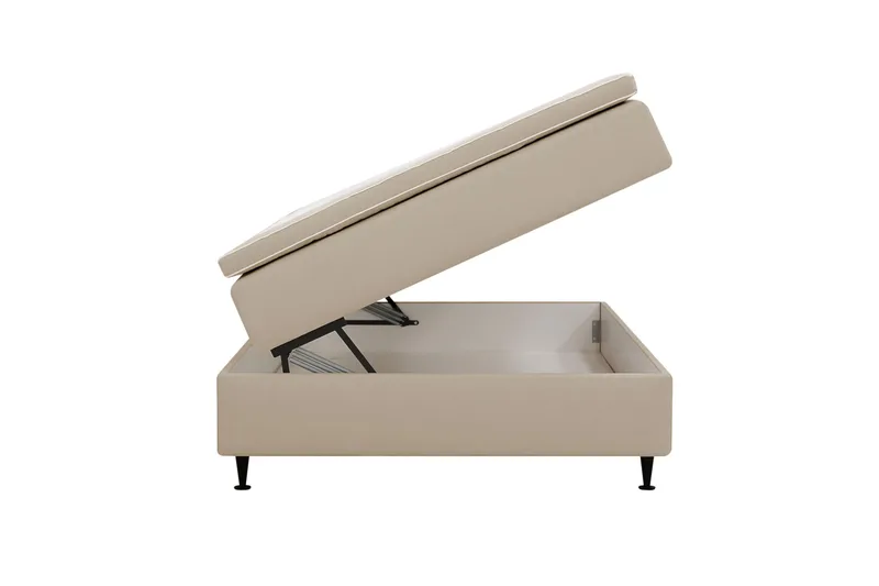 Hilton Plus Kontinentalseng med oppbevaring 140x200 cm - Beige - Møbler - Senger - Kontinentalsenger
