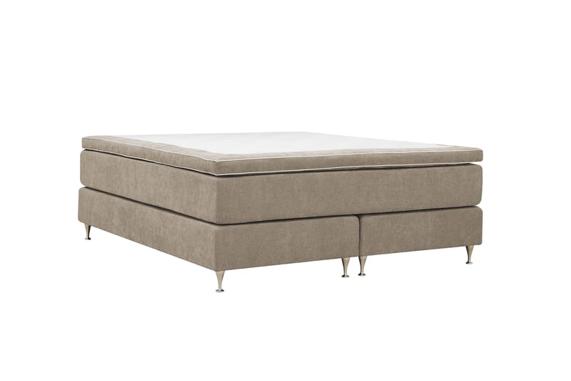 Hilton Premium kontinentalseng 160x200 cm - Lysebrun stoff - Møbler - Senger - Kontinentalsenger