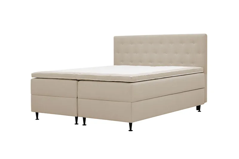 Hilton Plus Komplett sengepakke med oppbevaring 180x200 cm - Beige - Møbler - Senger - Kontinentalsenger