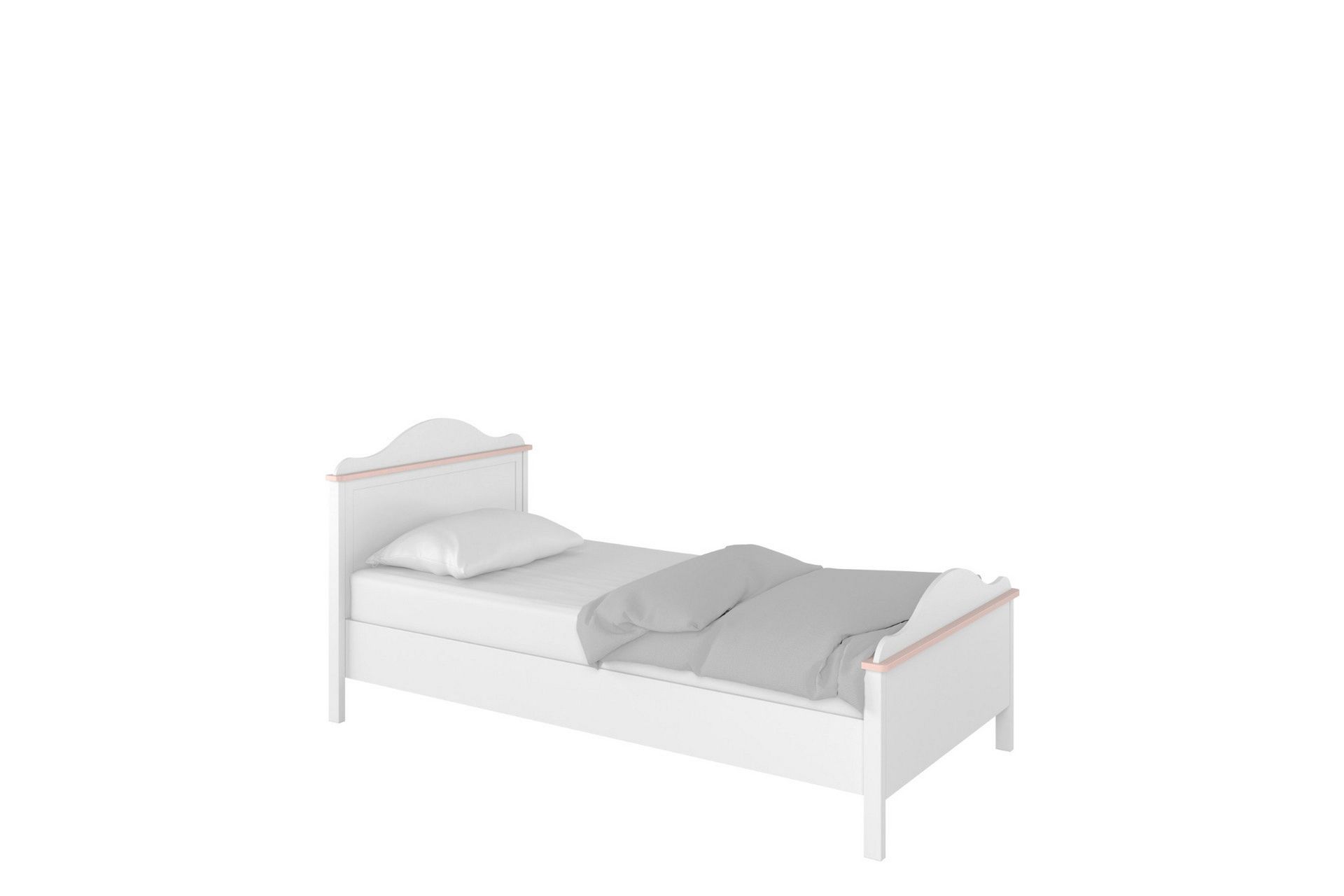 Hilts Sengeramme 90x200 cm - Hvit/Rosa