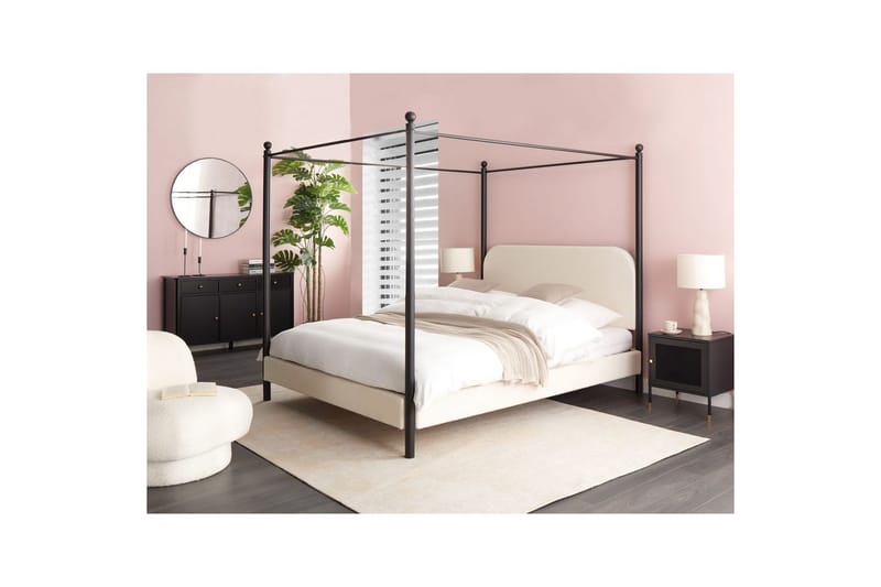 Himmelseng Dannemois - Hvit, Svart, 160x200 cm - Møbler - Senger - Himmelseng