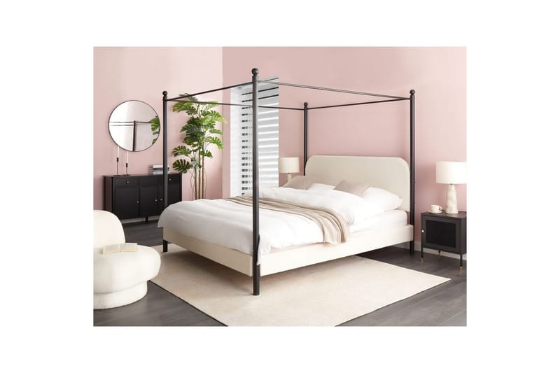 Himmelseng Dannemois - Hvit, Svart, 180x200 cm - Møbler - Senger - Himmelseng