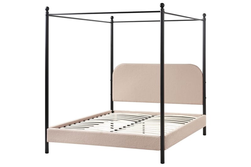 Himmelseng Dannemois, Taupe, svart, 140x200 cm