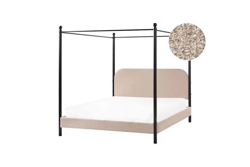 Himmelseng Dannemois - Taupe, svart, 160x200 cm - Møbler - Senger - Himmelseng