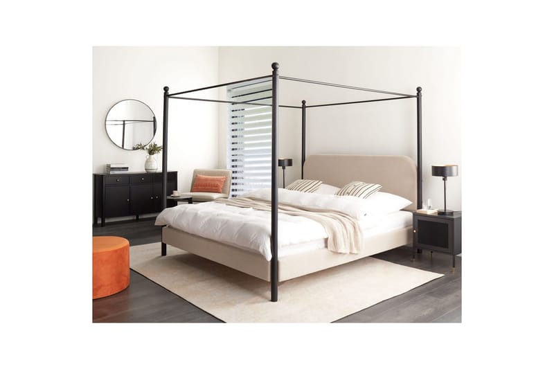 Himmelseng Dannemois - Taupe, svart, 180x200 cm - Møbler - Senger - Himmelseng