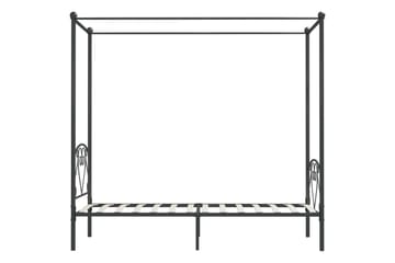 Himmelsengeramme grå metall 100x200 cm - Møbler - Senger - Himmelseng