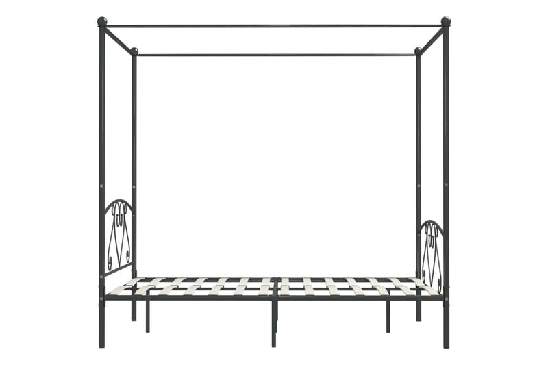 Himmelsengeramme grå metall 160x200 cm - Møbler - Senger - Himmelseng