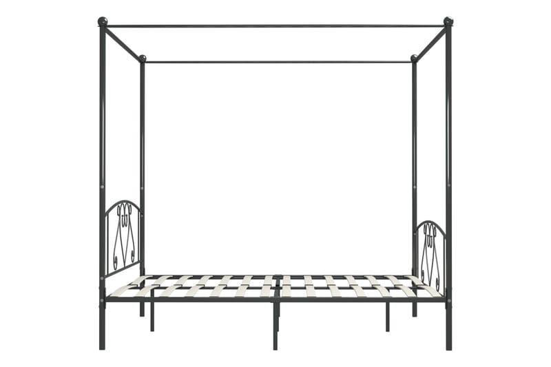 Himmelsengeramme grå metall 200x200 cm - Møbler - Senger - Himmelseng