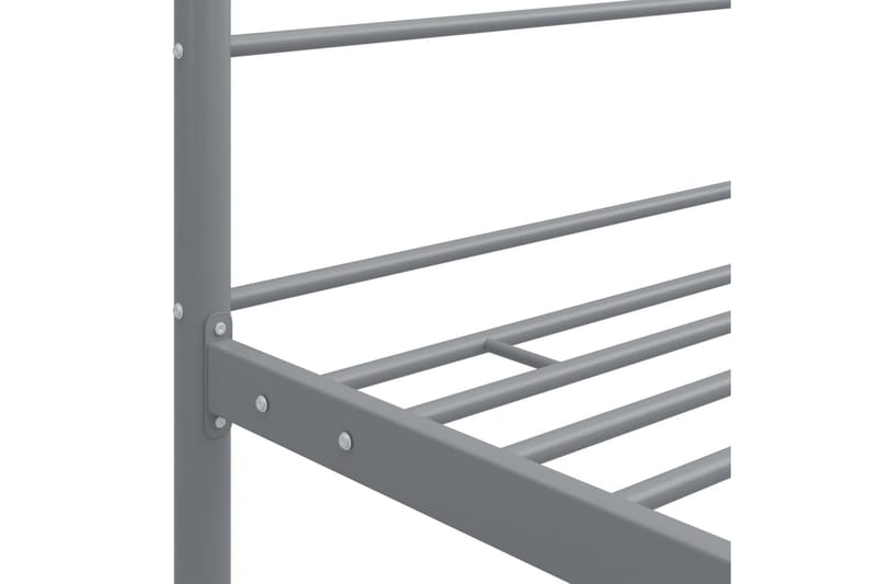 Himmelsengeramme grå metall 90x200 cm - Grå - Møbler - Senger - Himmelseng