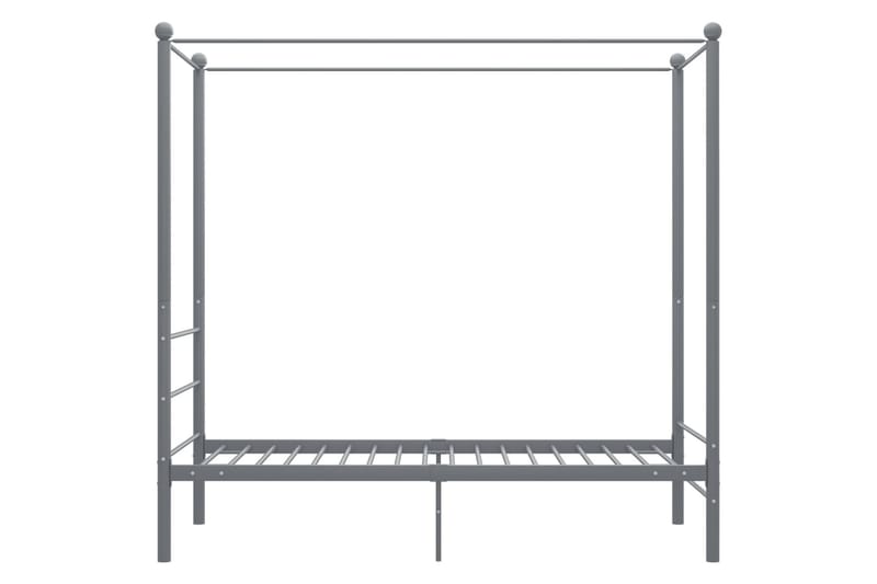 Himmelsengeramme grå metall 90x200 cm - Grå - Møbler - Senger - Himmelseng