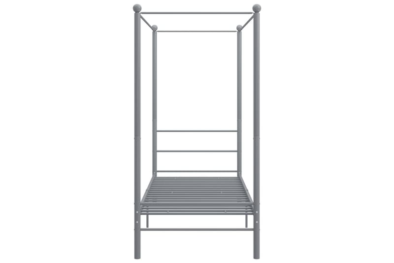 Himmelsengeramme grå metall 90x200 cm - Grå - Møbler - Senger - Himmelseng