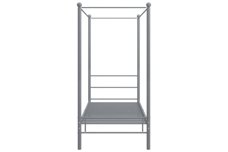 Himmelsengeramme grå metall 90x200 cm - Grå - Himmelseng