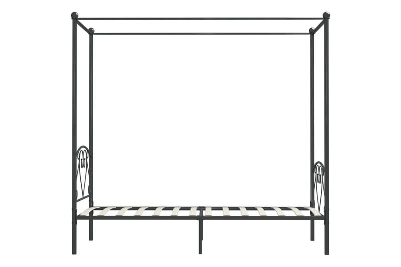 Himmelsengeramme grå metall 90x200 cm - Møbler - Senger - Himmelseng