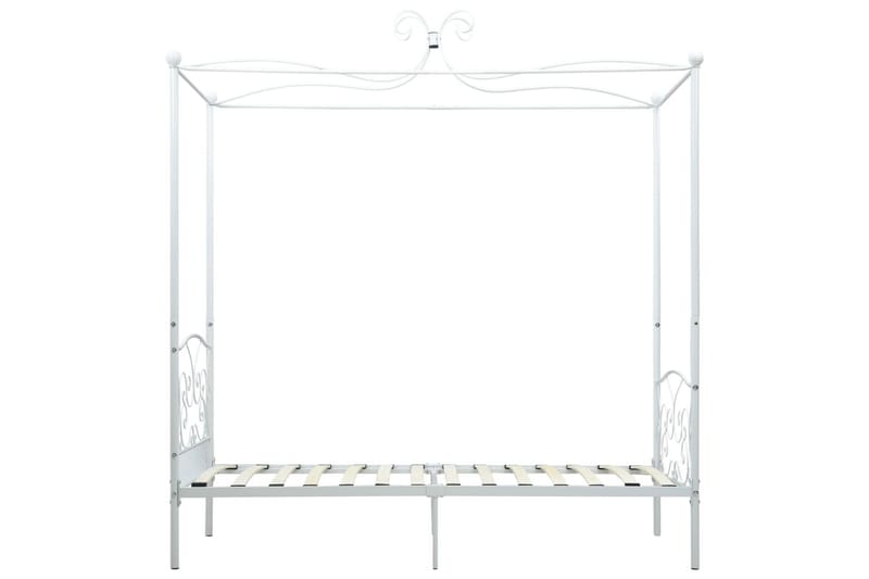 Himmelsengeramme hvit metall 100x200 cm - Møbler - Senger - Himmelseng