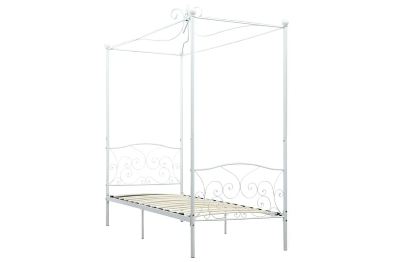 Himmelsengeramme hvit metall 100x200 cm - Møbler - Senger - Himmelseng