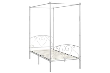 Himmelsengeramme hvit metall 120x200 cm - Møbler - Senger - Himmelseng