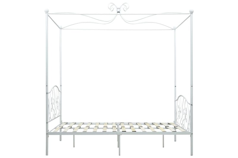 Himmelsengeramme hvit metall 140x200 cm - Møbler - Senger - Himmelseng