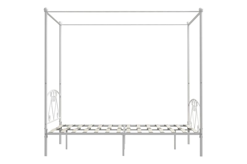 Himmelsengeramme hvit metall 140x200 cm - Møbler - Senger - Himmelseng