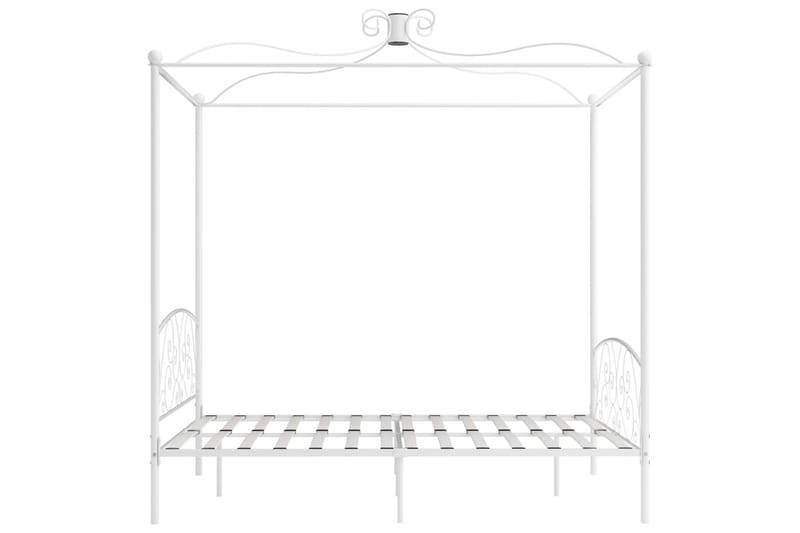 Himmelsengeramme hvit metall 160x200 cm - Møbler - Senger - Himmelseng