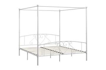 Himmelsengeramme hvit metall 180x200 cm - Møbler - Senger - Himmelseng