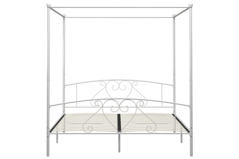 Himmelsengeramme hvit metall 200x200 cm - Møbler - Senger - Himmelseng