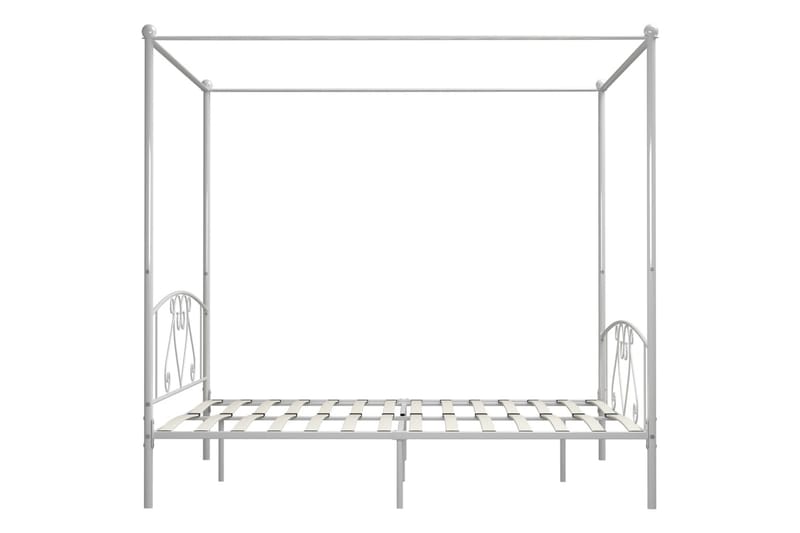 Himmelsengeramme hvit metall 200x200 cm - Møbler - Senger - Himmelseng