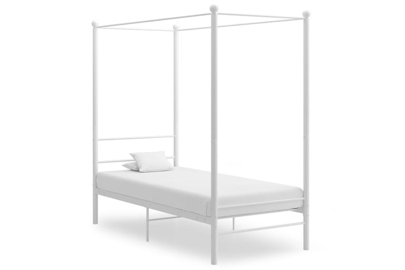 Himmelsengeramme hvit metall 90x200 cm - Hvit - Møbler - Senger - Himmelseng