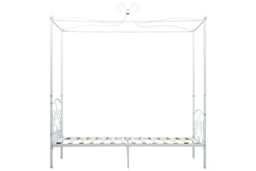 Himmelsengeramme hvit metall 90x200 cm - Møbler - Senger - Himmelseng