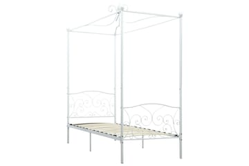 Himmelsengeramme hvit metall 90x200 cm - Møbler - Senger - Himmelseng
