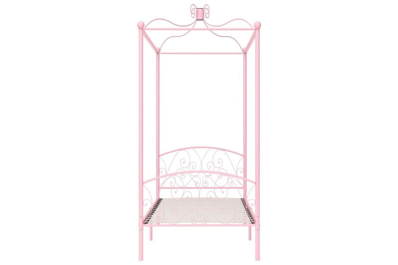 Himmelsengeramme rosa metall 100x200 cm - Møbler - Senger - Himmelseng
