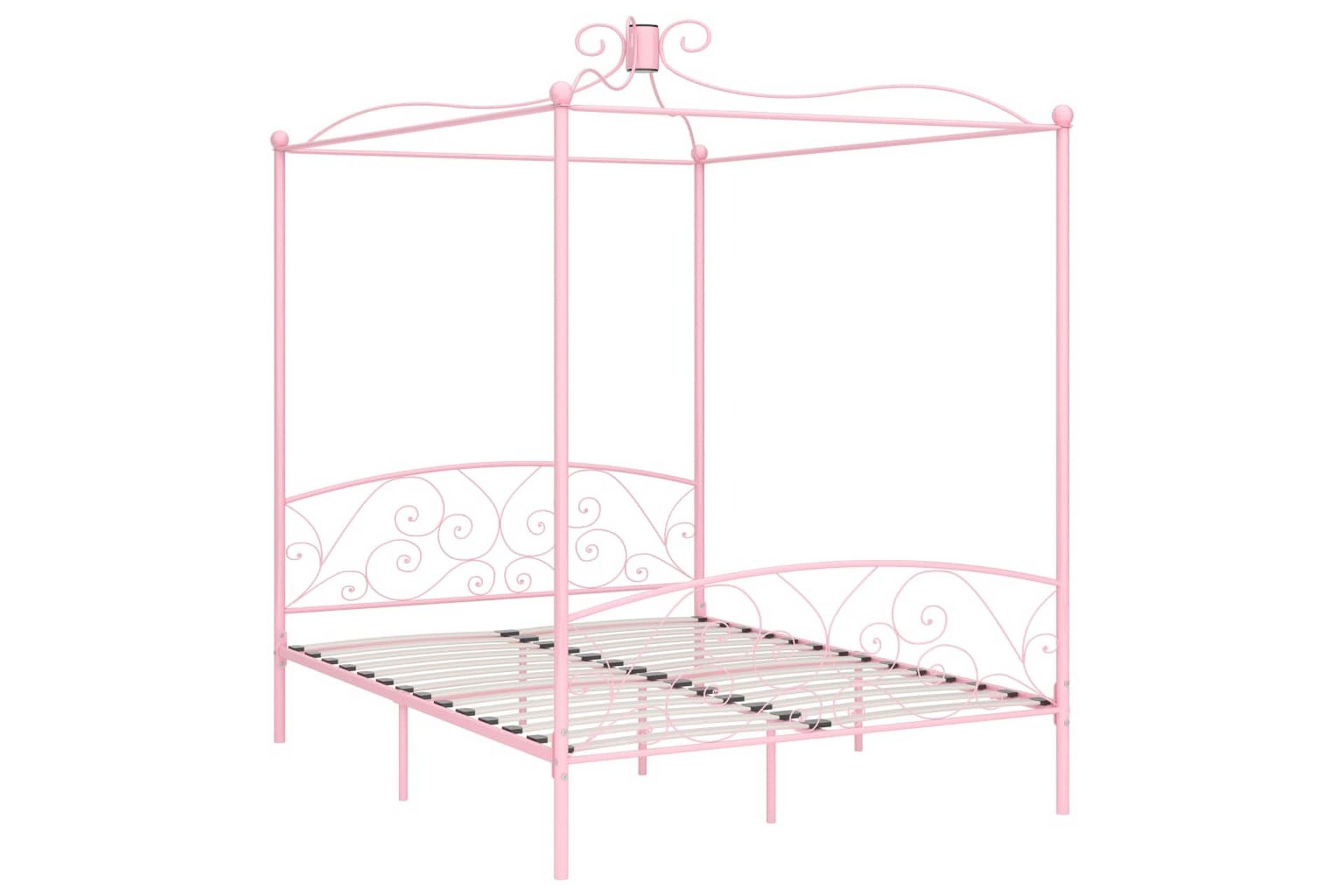 Himmelsengeramme rosa metall 160x200 cm - Møbler - Senger - Himmelseng