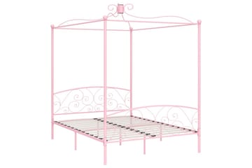Himmelsengeramme rosa metall 160x200 cm - Møbler - Senger - Himmelseng