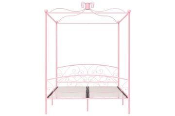 Himmelsengeramme rosa metall 160x200 cm - Møbler - Senger - Himmelseng