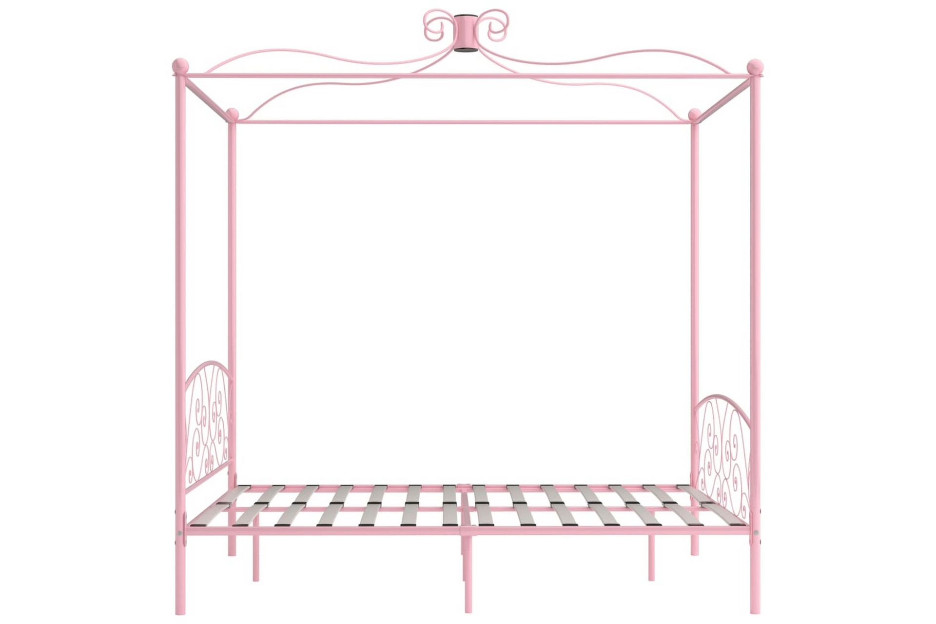 Himmelsengeramme rosa metall 160x200 cm - Møbler - Senger - Himmelseng