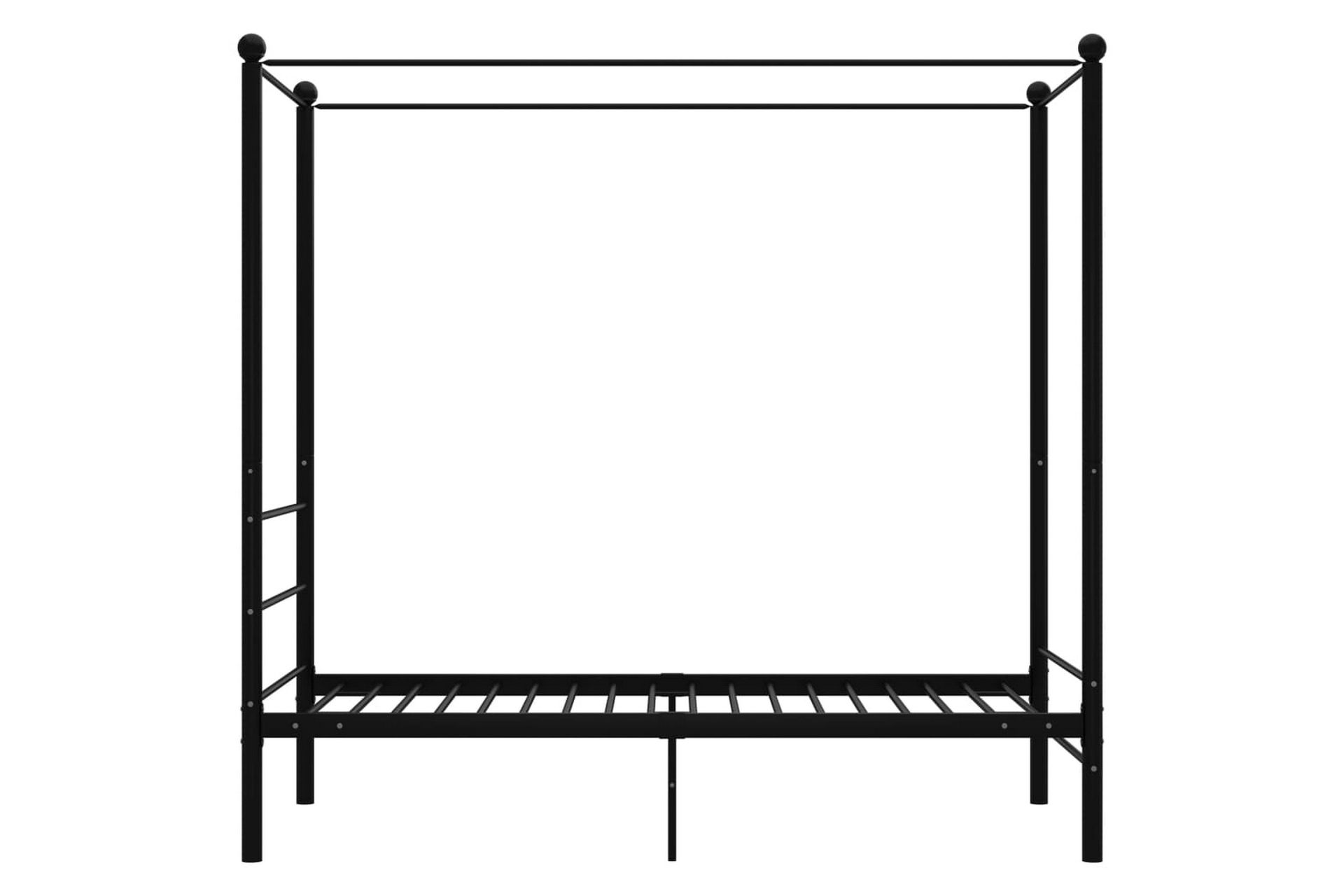 Himmelsengeramme svart metall 100x200 cm - Svart - Møbler - Senger - Himmelseng