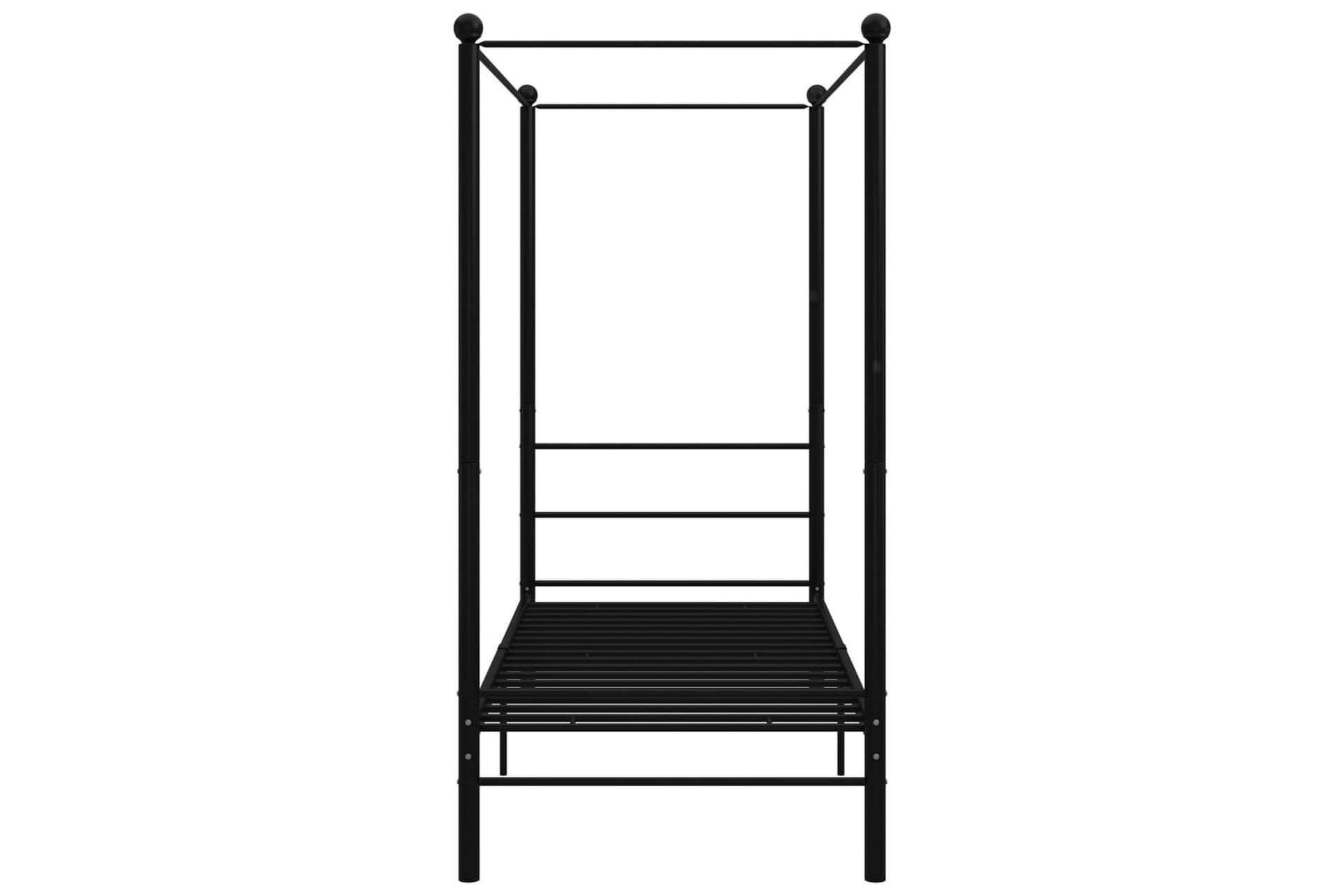 Himmelsengeramme svart metall 100x200 cm - Svart - Møbler - Senger - Himmelseng