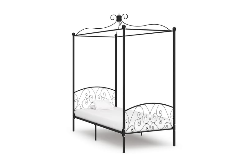 Himmelsengeramme svart metall 100x200 cm - Møbler - Senger - Himmelseng