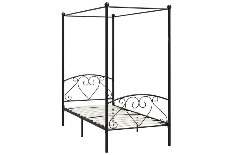 Himmelsengeramme svart metall 120x200 cm - Møbler - Senger - Himmelseng