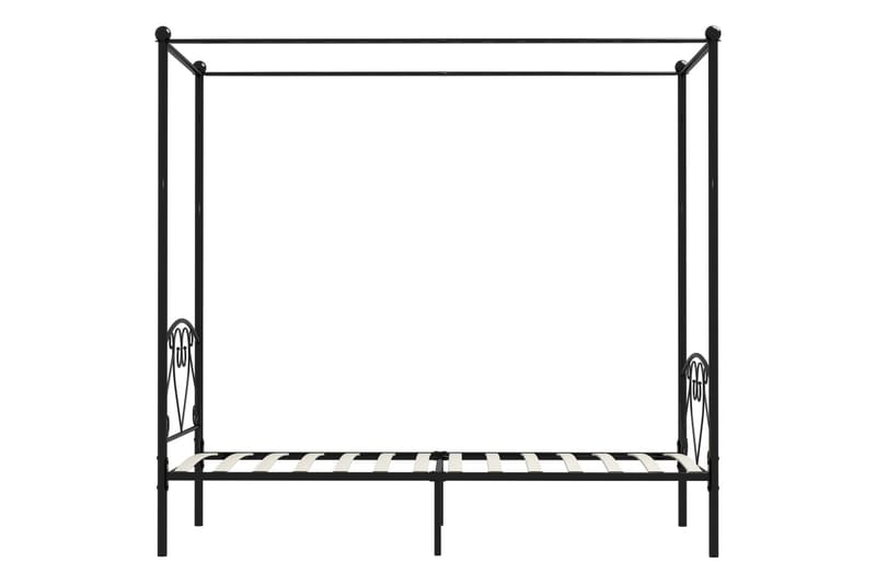 Himmelsengeramme svart metall 120x200 cm - Møbler - Senger - Himmelseng