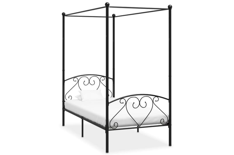 Himmelsengeramme svart metall 120x200 cm - Møbler - Senger - Himmelseng
