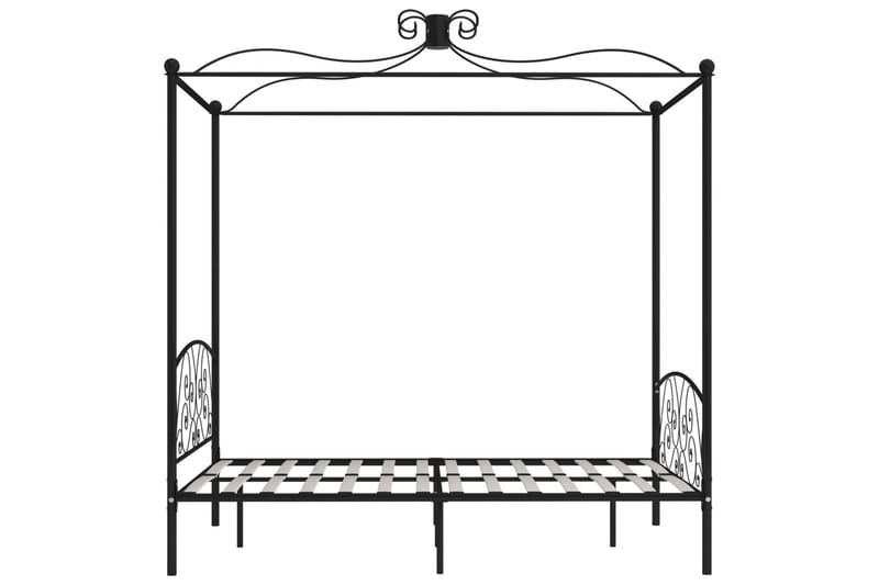 Himmelsengeramme svart metall 120x200 cm - Møbler - Senger - Himmelseng