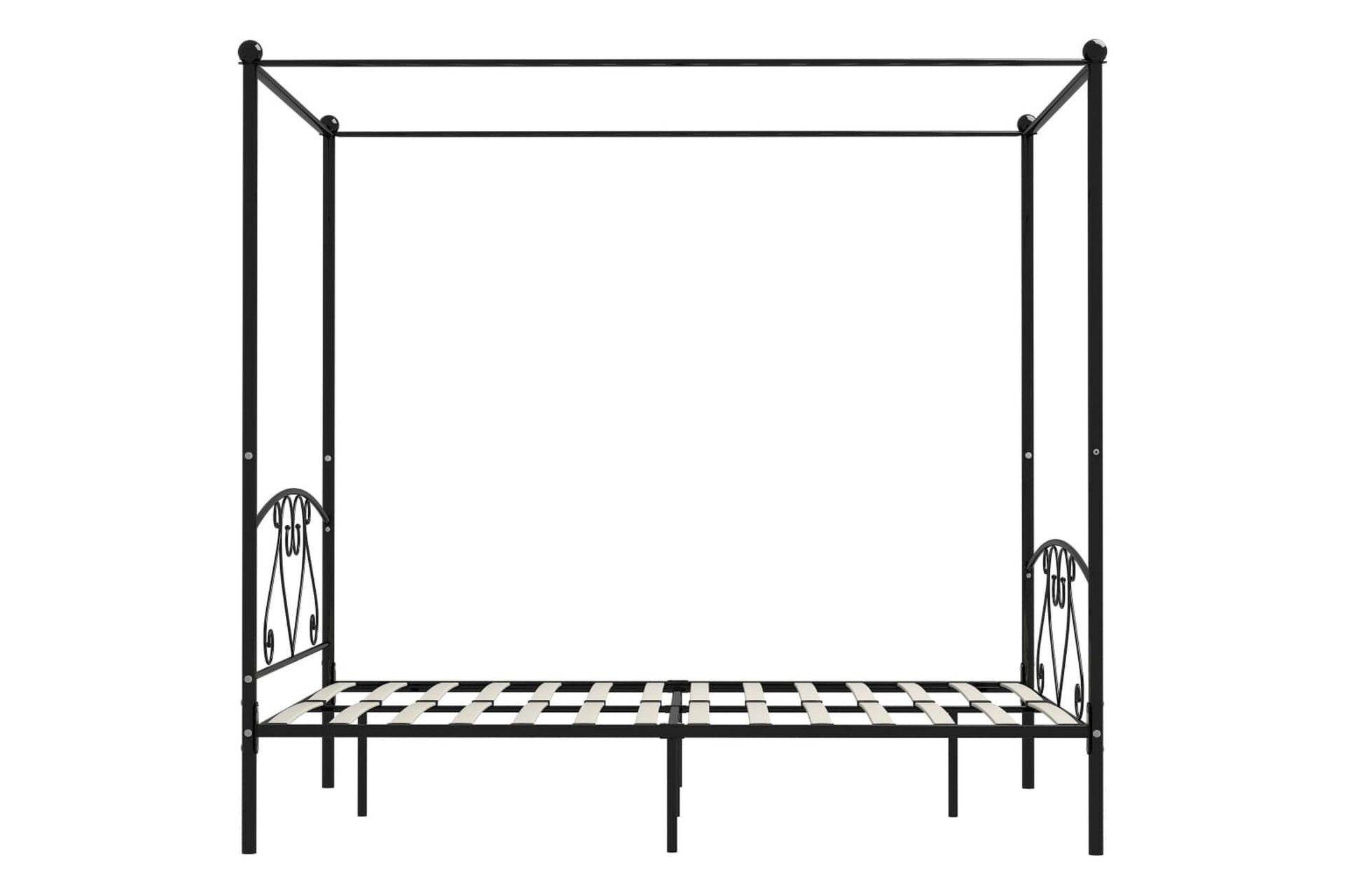 Himmelsengeramme svart metall 160x200 cm - Møbler - Senger - Himmelseng