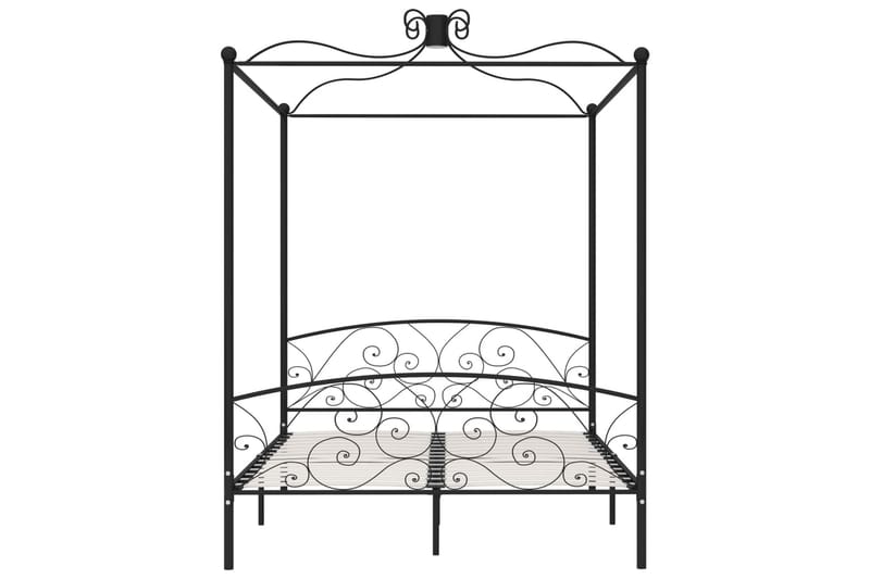 Himmelsengeramme svart metall 160x200 cm - Møbler - Senger - Himmelseng