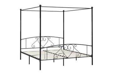 Himmelsengeramme svart metall 180x200 cm - Møbler - Senger - Himmelseng