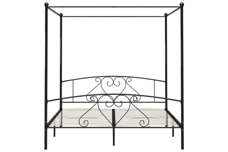 Himmelsengeramme svart metall 180x200 cm - Møbler - Senger - Himmelseng