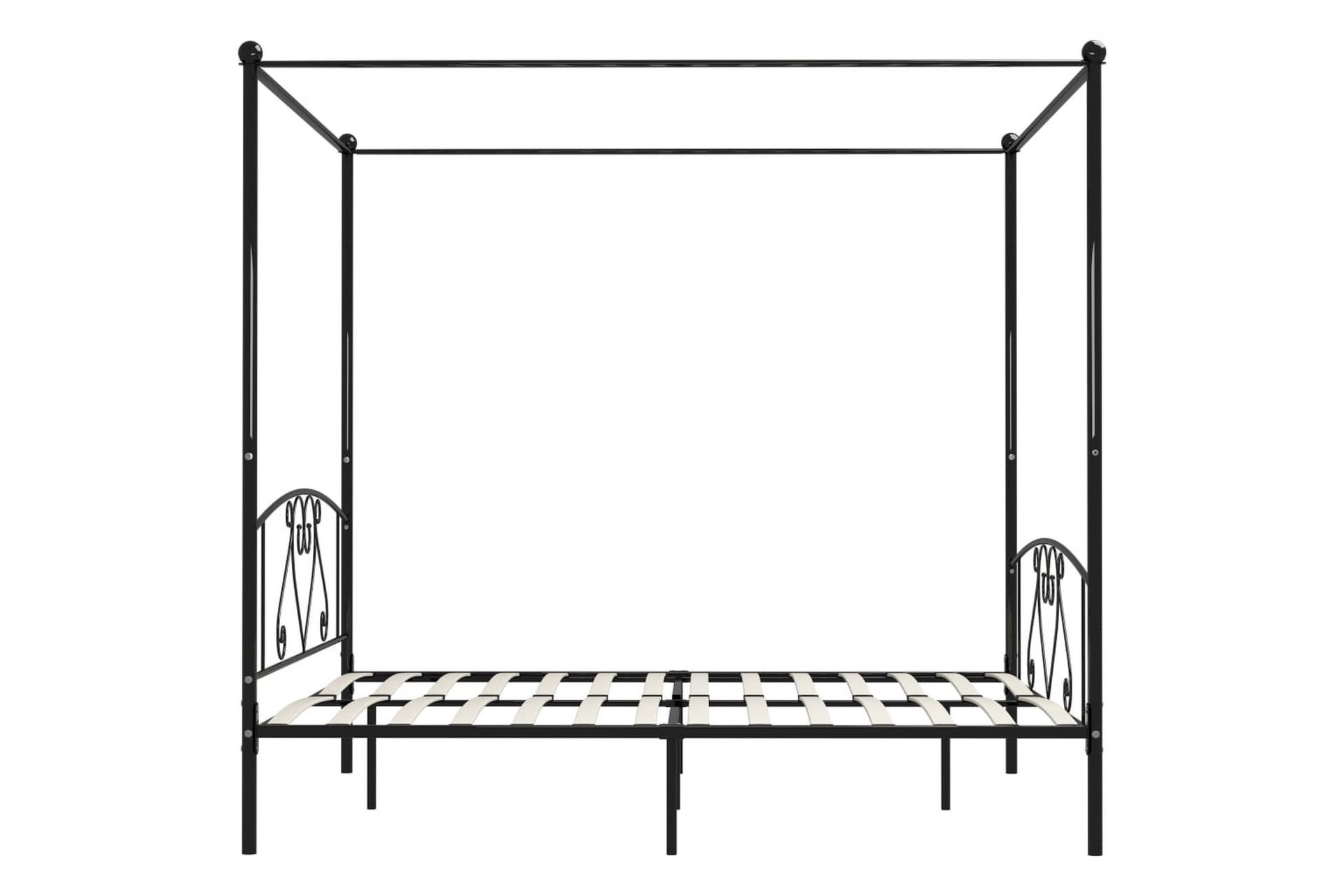 Himmelsengeramme svart metall 180x200 cm - Møbler - Senger - Himmelseng