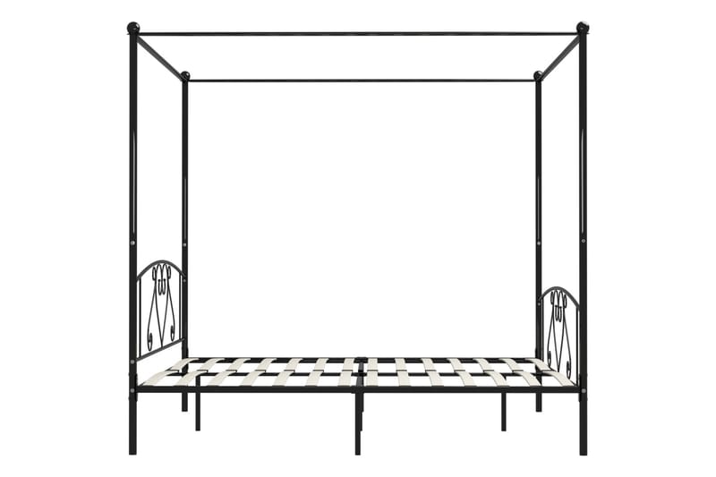 Himmelsengeramme svart metall 200x200 cm - Møbler - Senger - Himmelseng