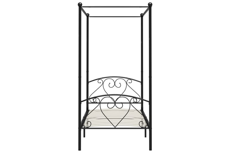 Himmelsengeramme svart metall 90x200 cm - Møbler - Senger - Himmelseng